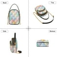 thumbnail image 3 of FORMRS Crossbody Bag for Women Quilted Travel Shoulder Cell Phone Purse with Chain Strap Handbag, Colorful Geometric, 3 of 7