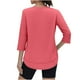 thumbnail image 5 of Blazers para mujer,Blusa deportiva con cuello en V y mangas 3/4 para mujer, protección solar UPF, mezcla de poliéster y elastano, ideal para primavera y verano, sopatenor, 5 of 9