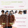thumbnail image 3 of Bonnet Queen de seda para dormir con corbata, paquete de 2 unidades, 3 of 5
