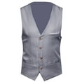 thumbnail image 2 of UDIYO Plus Size Formal Men Solid Color Suit Vest Single Breasted Business Waistcoat, 2 of 7
