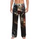 thumbnail image 1 of Fotbe Cyberpunk Skull American Flag Pantalones de Pijama para Hombre, Pantalones de Dormir, Pantalones de Casa con Cintura Ajustable y Bolsillos-Small, 1 of 6
