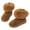 Brown, variant on Winter Snow Boots Boys Girls Soft Warm Shoes Toddler Plush Slip on Booties Kids Outdoor Boot