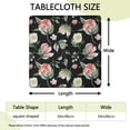 thumbnail image 2 of Pioneer Flower Floral Print Pattern Square Fitted Tablecloth with Elastic Edge,Square Table Cover,Washable Elastic Table Cover for Home Kitchen Party Decor 34"x34", 2 of 6