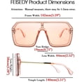 thumbnail image 7 of FEISEDY Classic Siamese One Piece Sunglasses Nice Rimless Stylish Retro Design for Women Men B2574, 7 of 7