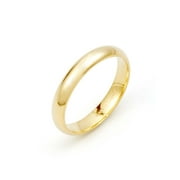 EVE'S ADDICTION Unisex 3mm Wide Classic Gold Plated Wedding Band for Women & Men, Sizes 11