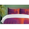 thumbnail image 4 of Ambesonne Music Duvet Cover Set, Abstract Volumes Bar Motif, 2-Calking, Plum and Burnt Sienna, 4 of 7