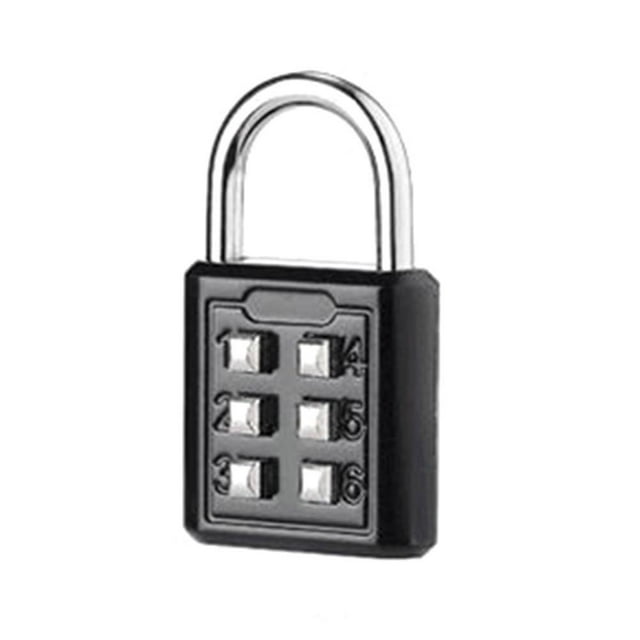 Daily Mix Store Black 10-Button Combination Padlock Hardened Steel Shackle for Gym Lockers, Toolboxes, Fences