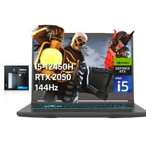 MSI Thin 15.6" FHD IPS 144Hz Gaming Laptop, Intel i5-12450H, 16GB RAM, 1TB PCIe SSD, NVIDIA GeForce RTX 2050, Backlit Keyboard, WiFi 6, Black, Win 11 Pro, 128GB Hotface Extension Set