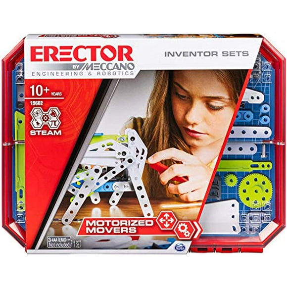 Meccano Erector, Motorized Movers S.T.E.A.M. Building Kit with Animatronics, for Ages 10 and Up