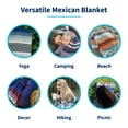 thumbnail image 2 of La Montana 6 Pack Heavyweight Mexican Blankets, 76" x 51" Solid Color Yoga Blanket, Charcoal, 2 of 7