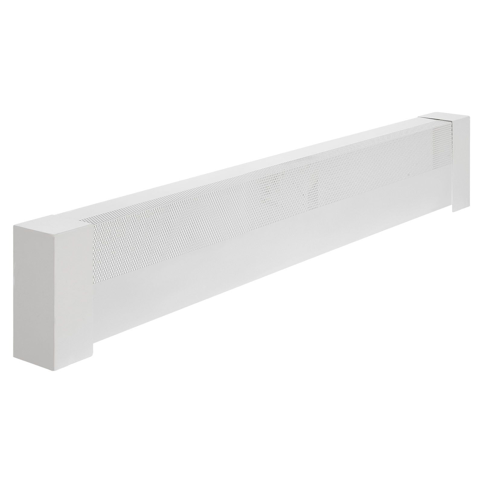 4ft Baseboard Heater Cover Replacement, Powder-Coated Steel, Ventilation Openings, Easy Installation, White Finish for Home Heating Upgrade