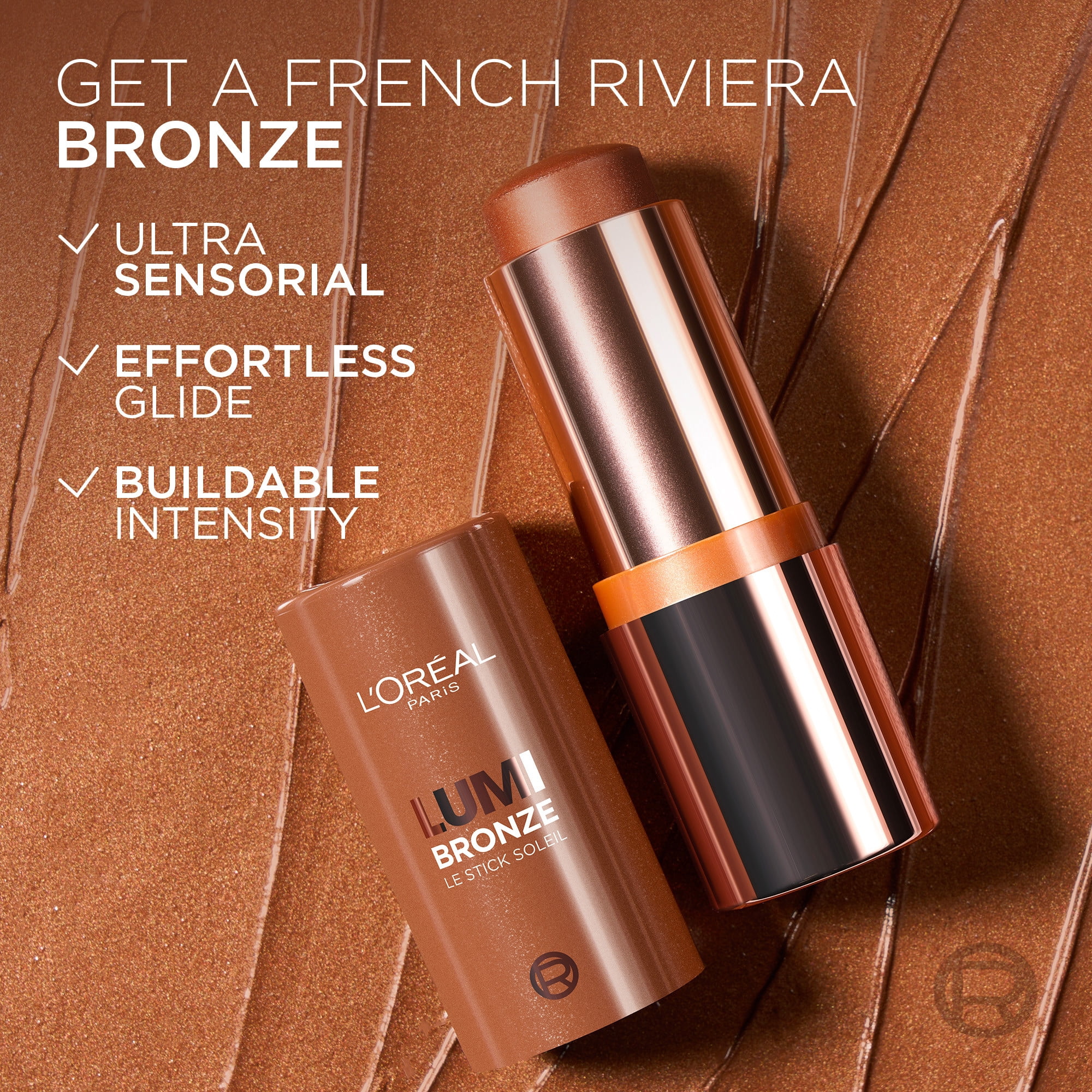 L’Oréal Paris Lumi Bronze Le Stick Soleil Bronzer, Copper Bronzette 120, 0.31 oz