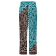 thumbnail image 6 of Blue Black Paisley Winter Female Pants Flannel High Waist Women Pants Lady Warm Straight Leg Plush Trousers, 6 of 7