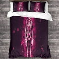 thumbnail image 3 of Pink Kaws Cartoon Characters Duvet Cover With Pillowcase 3d Cartoon Cartoon Microfiber With Double Zipper, 3 of 5