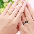 thumbnail image 2 of Uloveido 4mm 6mm Stainless Steel Wedding Couple Bands Rings Men Women Matte Finished Engagement Band Rings for Him Y995 (Men, Size 8), 2 of 8