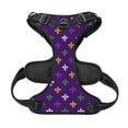 thumbnail image 5 of Picia Purple Mardi Gras No-Pull Dog Harness Reflective Front Clip Vest with Handle,Step-in Air Dog Harness,Adjustable 2 Metal Rings 4 Buckles,Easy to Put on & Take Off Large, 5 of 9