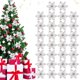 thumbnail image 2 of 30 piezas de flores decorativas navideñas, decoración de copos de nieve, adornos artificiales para árboles de Navidad, corona navideña para árboles de Navidad, decoración de flores navideñas, H, 2 of 5