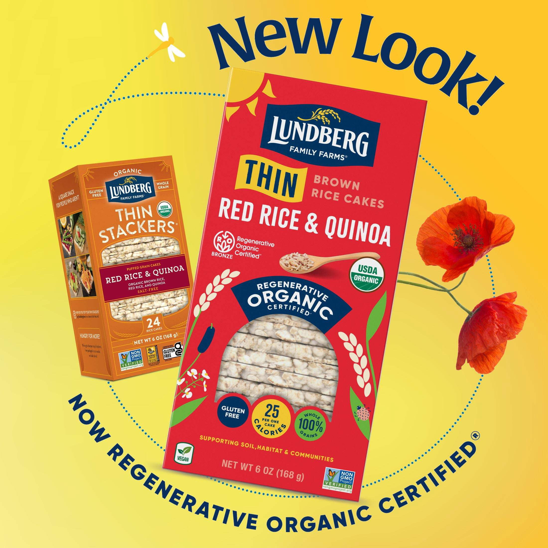Lundberg Organic Red Rice  Quinoa Thin Rice Cakes, 6ct, 6 oz