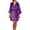Purple, variant on Intimo Womens Poly Charmeuse Robe