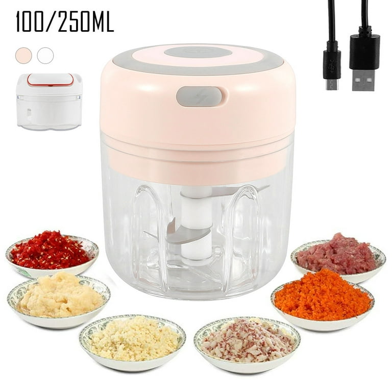 1 Piece 250ml Usb Electric Mini Garlic Chopper - Powerful Vegetable Crusher  For Quick And Easy Food Preparation