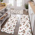 thumbnail image 2 of White Cow Hat Flower Pattern Kitchen Rugs Sets Of 3,Kitchen Runner Rugs Non Skid Washable,Decorative Kitchen Floor Mats for Kitchen,Sink,Laundry,17"x30"+ 17"x47" + 17"x59", 2 of 6