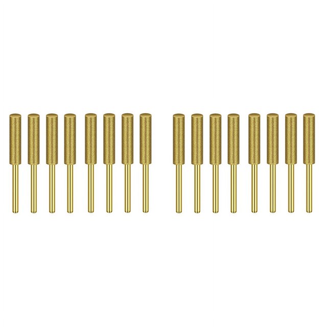 16Pcs High Hardness Chainsaw Sharpener-Stone File, Sharpening Wheels Chainsaw File(5/32 Inch, 4.0mm),16 x Burr grinding stone file 5/32 inch,Gold