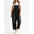thumbnail image 2 of Sleeveless Women Casual Denim Jumpsuit Loose Wide Leg Jeans Oversall Bib Pants, 2 of 5