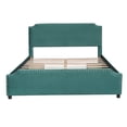 thumbnail image 5 of uhomepro Storage Upholstered Platform Bed Queen Size with Nail Trim Headboard, 4 Storage Drawers, Wood Slats Support, Mattress Foundation No Box Spring Required, Green, 5 of 12