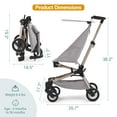 thumbnail image 2 of Roromall Lightweight Baby Stroller for Toddlers, Stroller for Airplane with Carry Bag and One-Handed Folding Baby Stroller, Compact Stroller with Adjustable Awning, 3-Point Belts and Safety Lock, 2 of 8