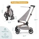 thumbnail image 2 of ChaoLink Cochecito ligero para bebé de menos de 10 libras, cochecito para viajes en avión con bolsa de transporte, plegado con una mano, toldo ajustable, ruedas 360°, 2 of 8