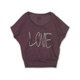 thumbnail image 1 of Vans Womens Love Wide Crew Neck Graphic T-Shirt, Púrpura, X-Small Vans Camiseta gráfica, 1 of 1