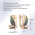 thumbnail image 3 of Aretes mujer, arracadas oro mujer, piedras preciosas oro, 18k laminado mujer de joyería cristal arete redondo oro laminado pendientes regalos para mujer, 3 of 4