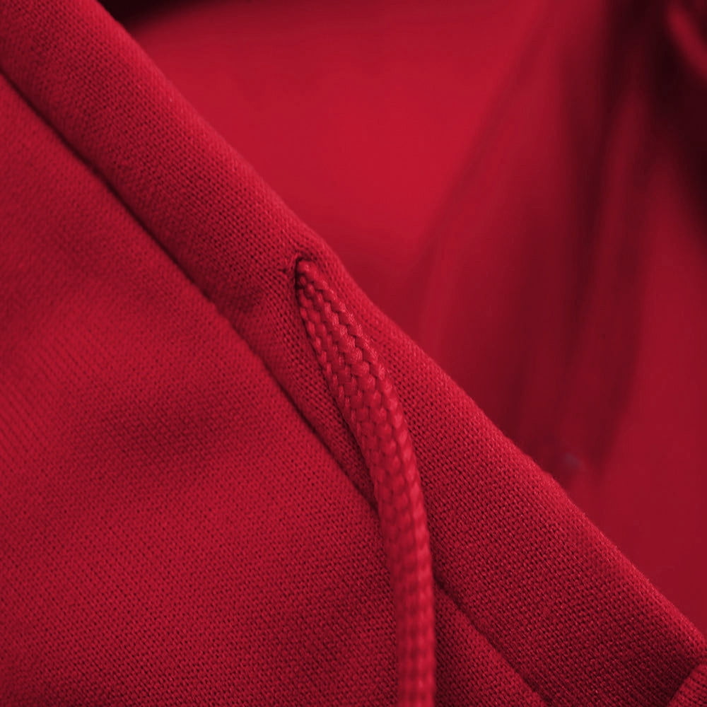 WREESH Mens Sleeveless Sweatshirts Vest Casual Solid Hooded Vest Drawstring Zipper Workout Outerwear Vest Red