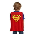 thumbnail image 3 of Superman Costume Boy's Blue Crew Neck Short Sleeve Cosplay T-shirt With Detachable Cape-18, 3 of 6