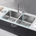 thumbnail image 6 of JASSFERRY Undermount Kitchen Sink Double Bowl 32 Inch, 32", 16-gauge Stainless Steel, 6 of 7
