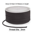 thumbnail image 2 of Unique Bargains Nylon Beading Thread Cord 3mm Extra Strong Braided Nylon String for Necklace Crafting 10M/33 Feet, Coffee, 2 of 5