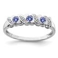 thumbnail image 1 of 925 Sterling Silver Rhodium-Plated Tanzanite and Diamond Ring, 1 of 2