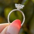 thumbnail image 4 of solitaire jewels 3CT Radiant Moissanite Hidden Halo Engagement Ring For Women, 10K White Gold, 4 of 5