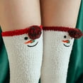 thumbnail image 5 of EnJoCho Women'S Plush Coral Winter Sleep Socks Girls Long Knee Highs Ladies Over The Knee Socks Coral Over The Knee High Socks Stockings Women Christmas Socks Warm Thick Socks, 5 of 6