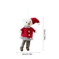thumbnail image 3 of chaungfeng Christmas Small Bear Ornament, Cloth Doll Animal Pendant, for Tree Decoration, Window Display, Festive Theme, 3.14x7.09 Inches, 3 of 6