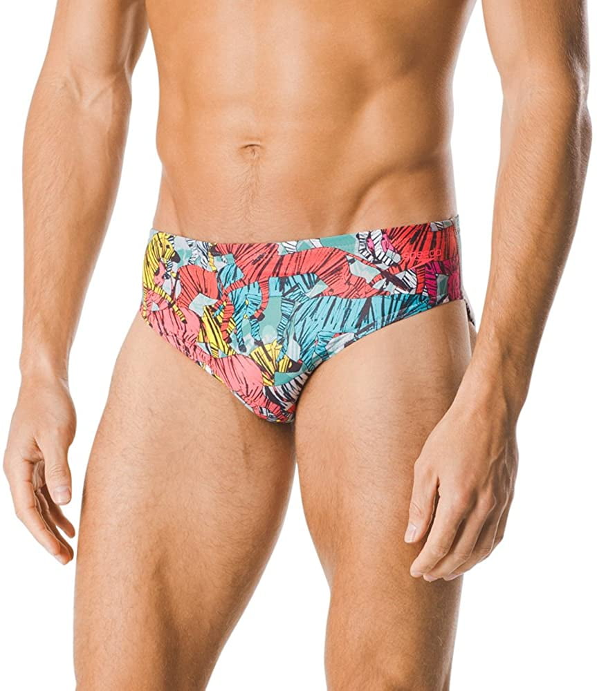 Speedo Mens Swimwear ZebraPrint Endurance Lite Brief 36