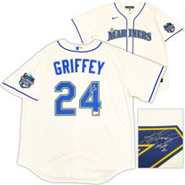 Seattle Mariners Ken Griffey Jr. Autographed Cream Nike 2023 All Star Game Patch Jersey Size XL "HOF 16" Beckett BAS Witness 230147