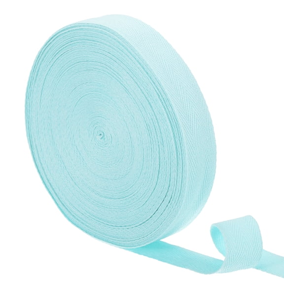 Uxcell 1 Pcs 23 Yards Cotton Twill Tape 1 inch Herringbone Webbing Ribbon Bias Binding Tapes Blue