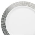 thumbnail image 2 of " OCCASIONS " 240 Pieces Pack, Heavyweight Disposable Wedding Party Plastic Plates (10.5'' Dinner Plate, Starlight in White & Silver), 2 of 2