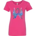 thumbnail image 3 of Inktastic Thyroid Cancer Awareness with Butterfly Ribbon Words Women's T-Shirt, 3 of 5