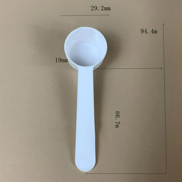 1.5 Gram White Classic Plastic Measuring Spoons Small Plastic Teaspoons for  Powders and Granules, Coffee, Pet Food Coffee Scoop Measuring Scoops 