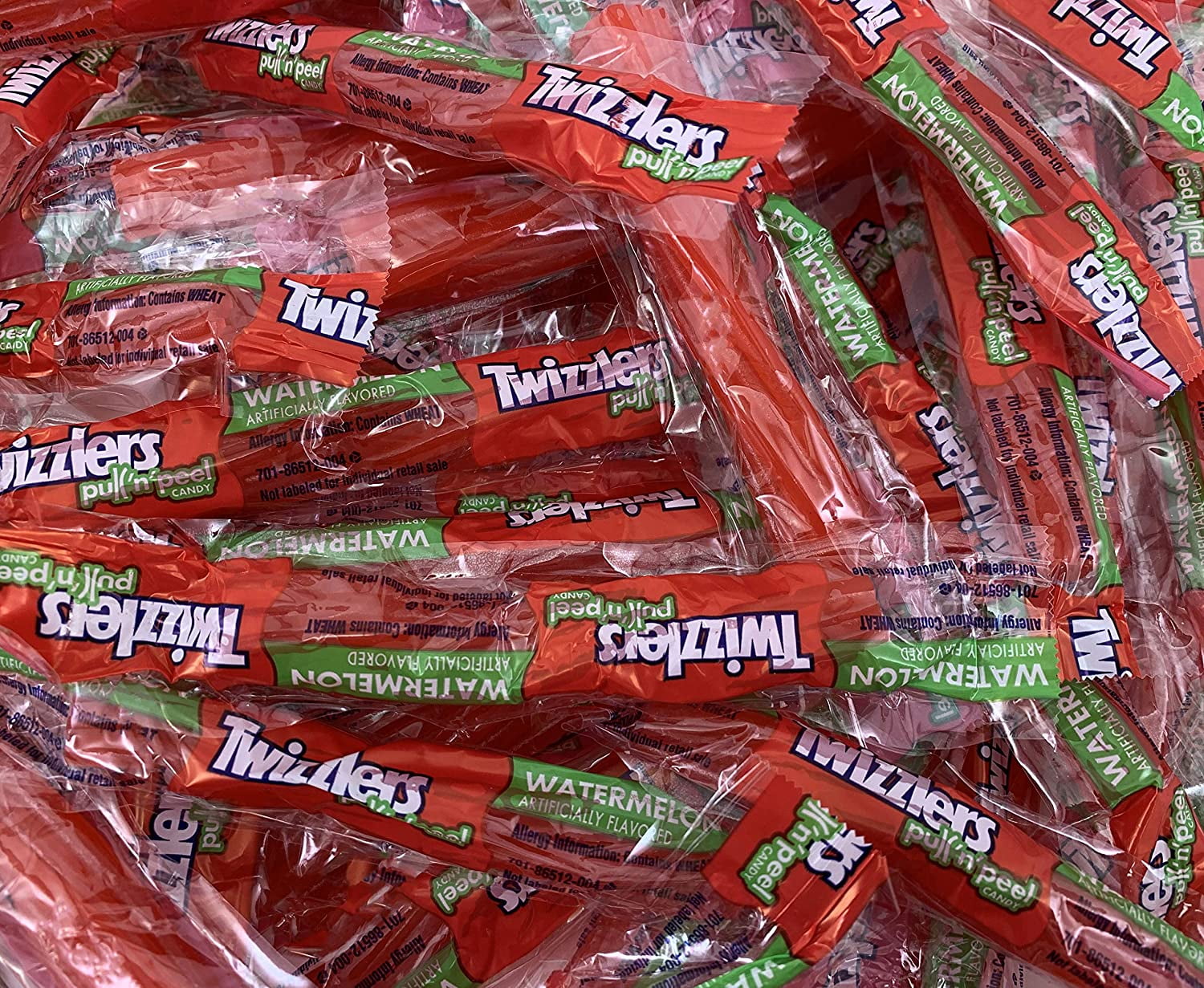 TWIZZLERS PULL 'N' PEEL Watermelon Flavor Chewy Candy (3 Pound Bag)