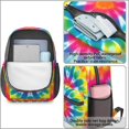 thumbnail image 4 of Red and Yellow Tie Dye Pattern 17" School Backpacks for Teens,Waterproof Oxford Fabric,S-Shape Padded Straps for School,Travel,Hiking,Camping, 4 of 6