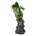 thumbnail image 6 of Green And Gold Scales Behemoth Dragon Perching On Ancient Rock Arch Figurine, 6 of 10