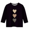 thumbnail image 2 of Posijego Little & Big Girls Valentine's Day Shirts 3/4 Length Sleeve Tops Heart Printed Casual Shirts Cute Tees, 2 of 4